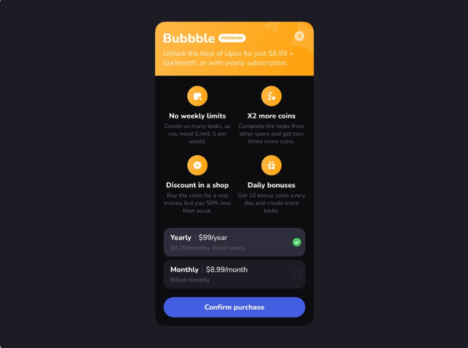 modal example from dribble