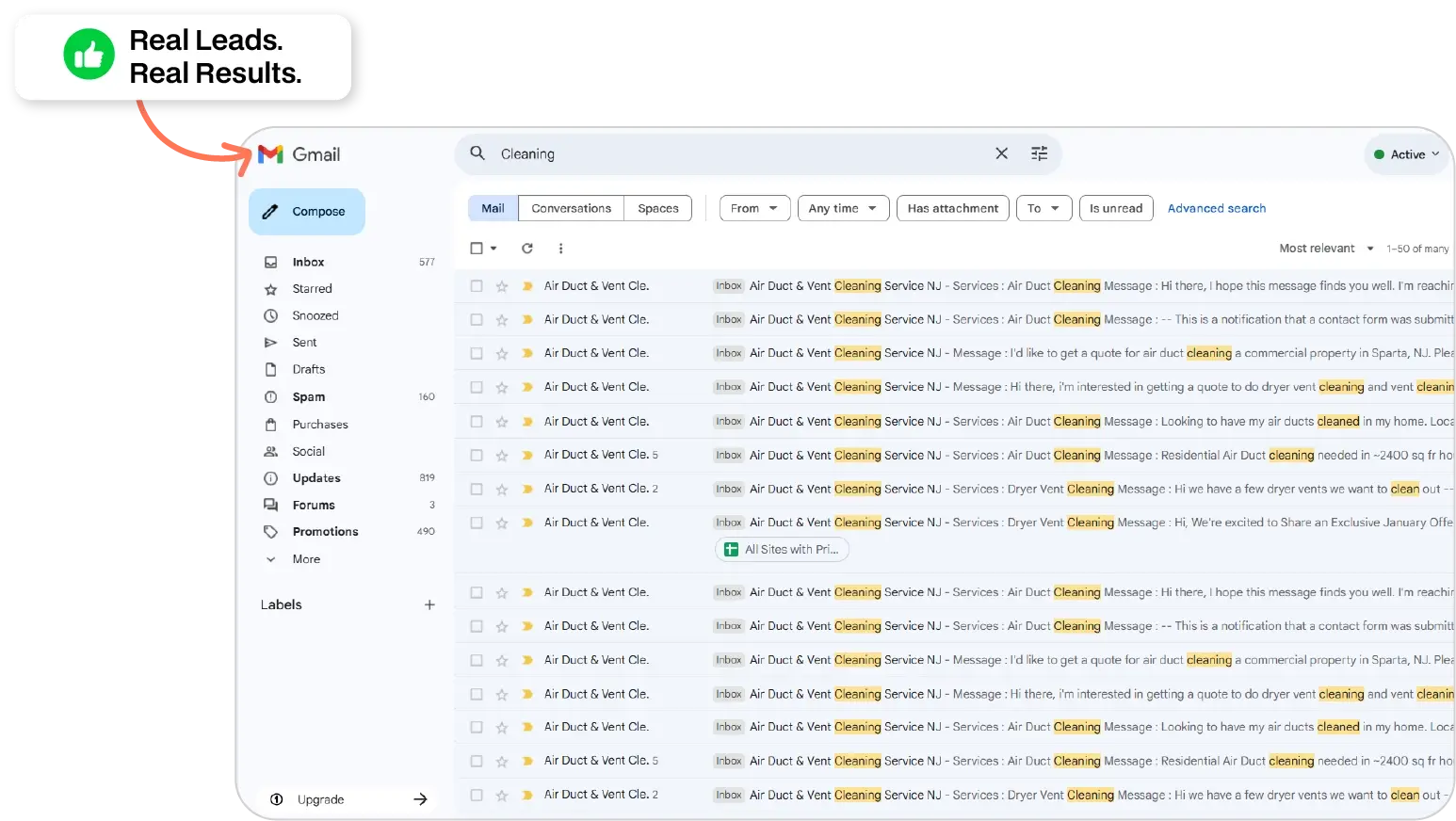 Emails of lead generation